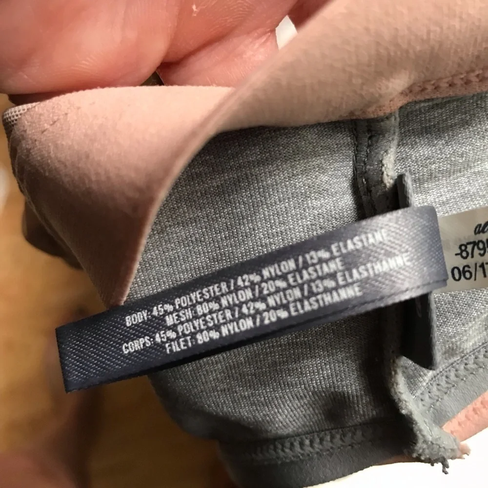 Aerie: Layered Gray and Nude Sports Bra Size Large